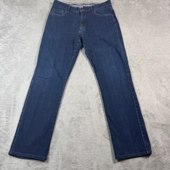 Ermenegildo Zegna Jeans Mens 32x30 Blue Medium Wash Denim Straight Leg Stretch